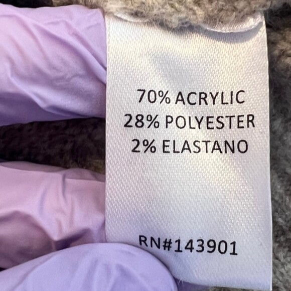 NWT Coco + Carmen Ribbed Hem Faux Fur Pocket Knit Sweater Tunic Top Dress L/XL - Picture 6 of 10